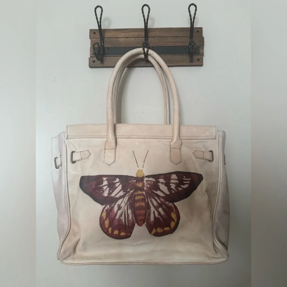 New🌟We the Free Sol Painted Leather Tote Bag